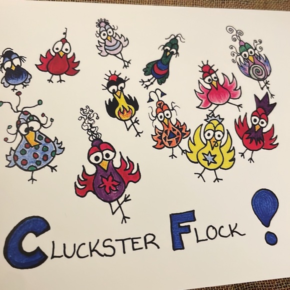 5 Printed Funny Art Cards Fr My 2013 Strange Birds Collection Blank Inside - Picture 2 of 2